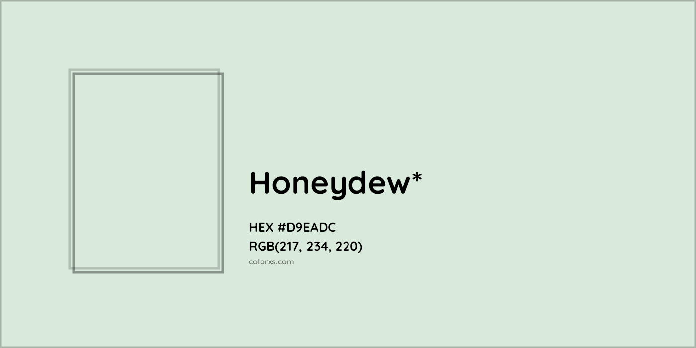 HEX #D9EADC Color Name, Color Code, Palettes, Similar Paints, Images