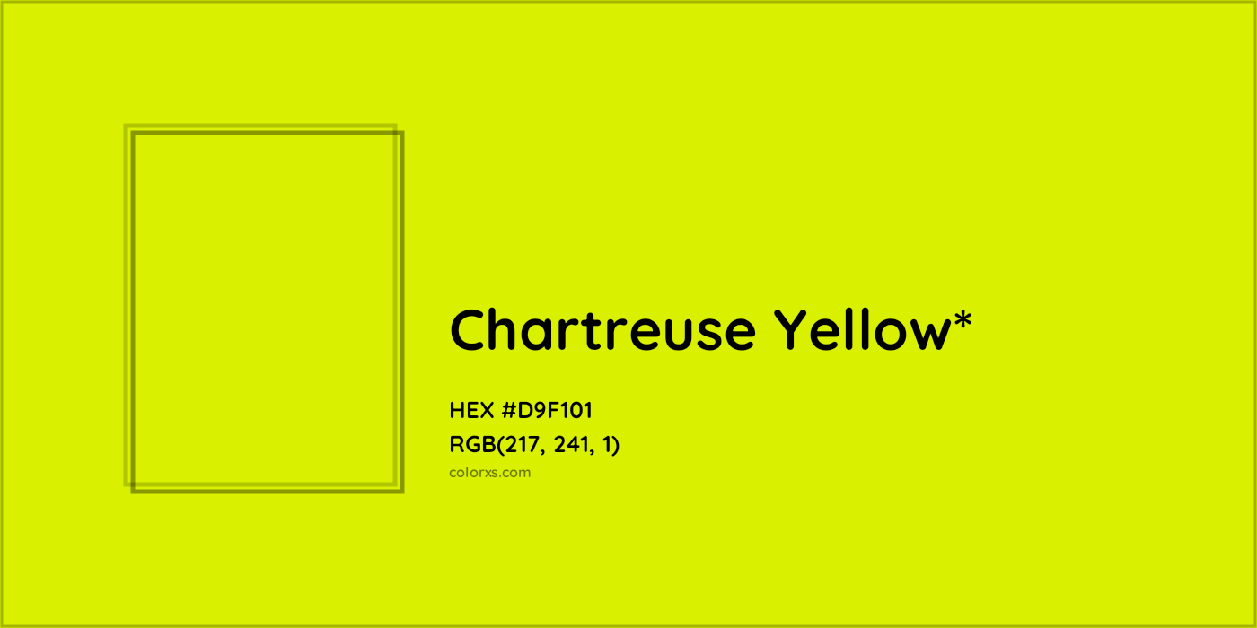 HEX #D9F101 Color Name, Color Code, Palettes, Similar Paints, Images