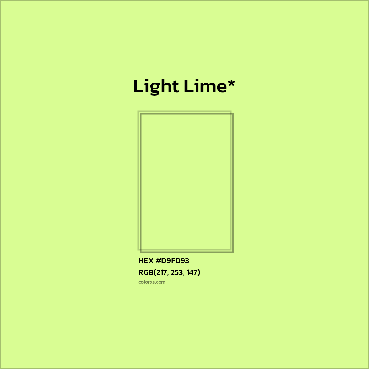 HEX #D9FD93 Color Name, Color Code, Palettes, Similar Paints, Images