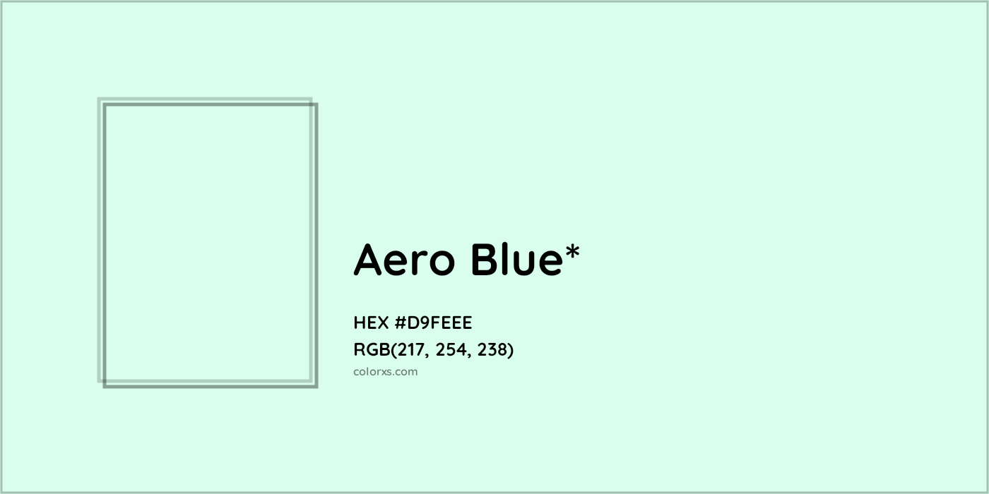 HEX #D9FEEE Color Name, Color Code, Palettes, Similar Paints, Images