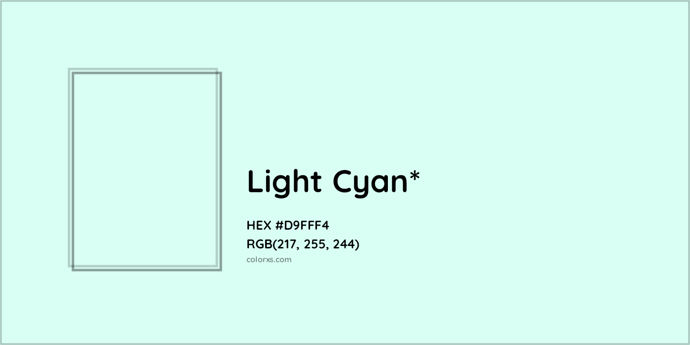 HEX #D9FFF4 Color Name, Color Code, Palettes, Similar Paints, Images