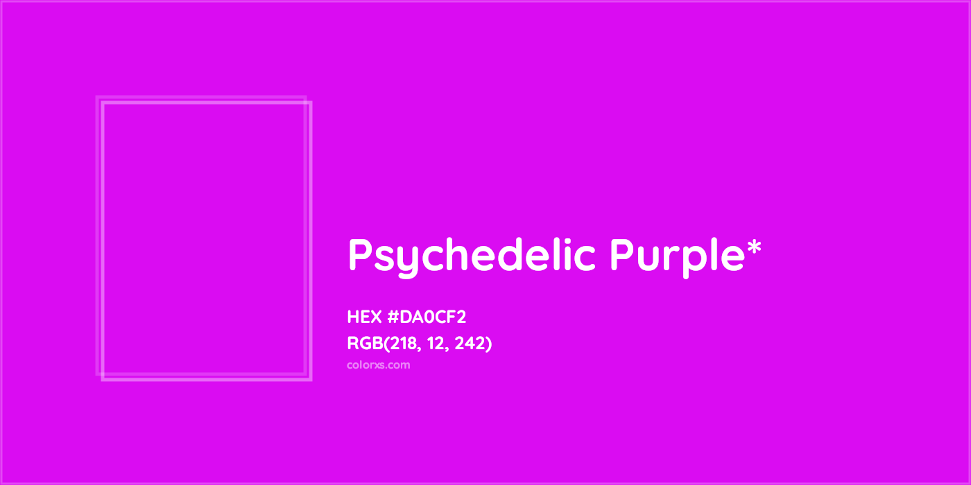 HEX #DA0CF2 Color Name, Color Code, Palettes, Similar Paints, Images