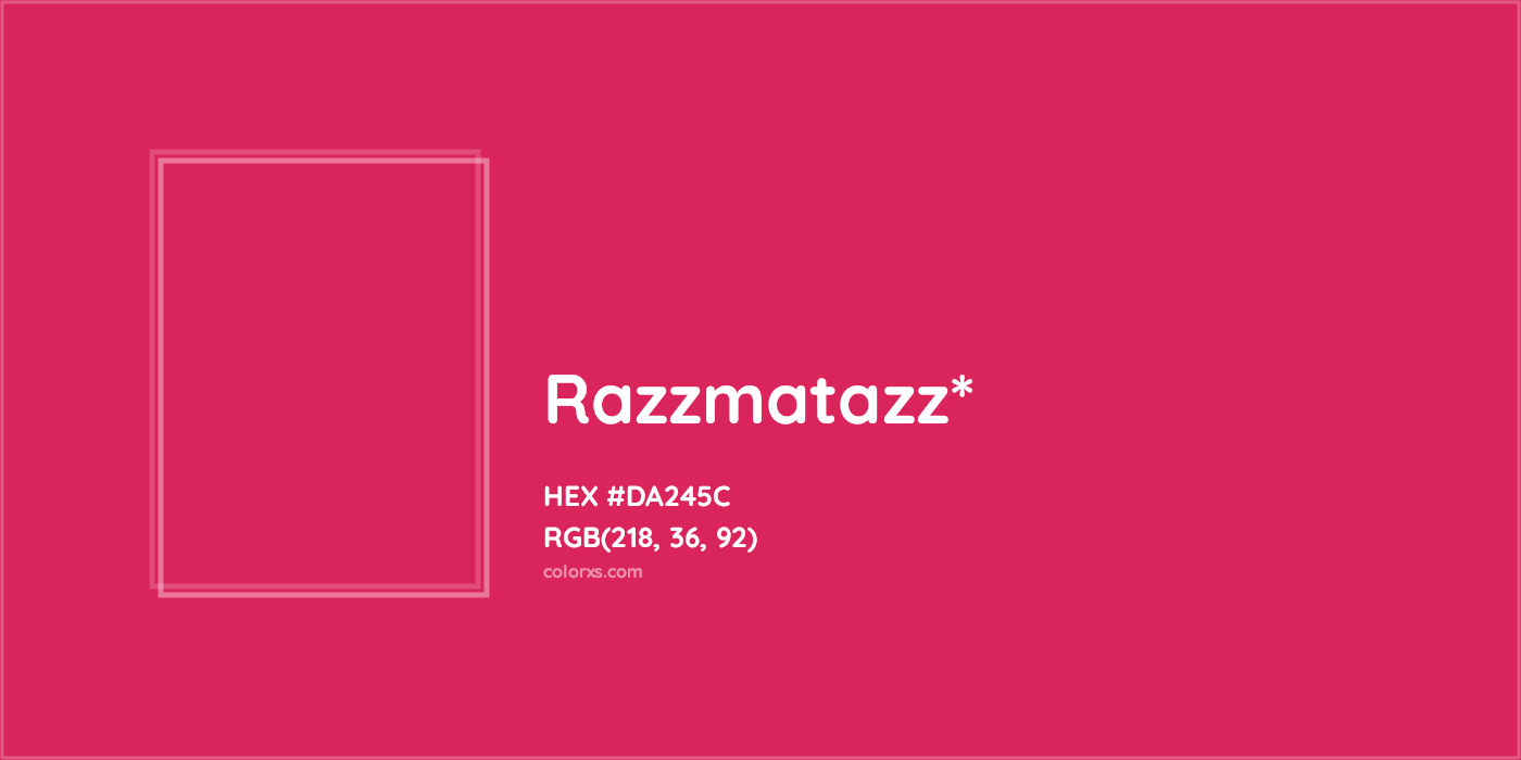 HEX #DA245C Color Name, Color Code, Palettes, Similar Paints, Images