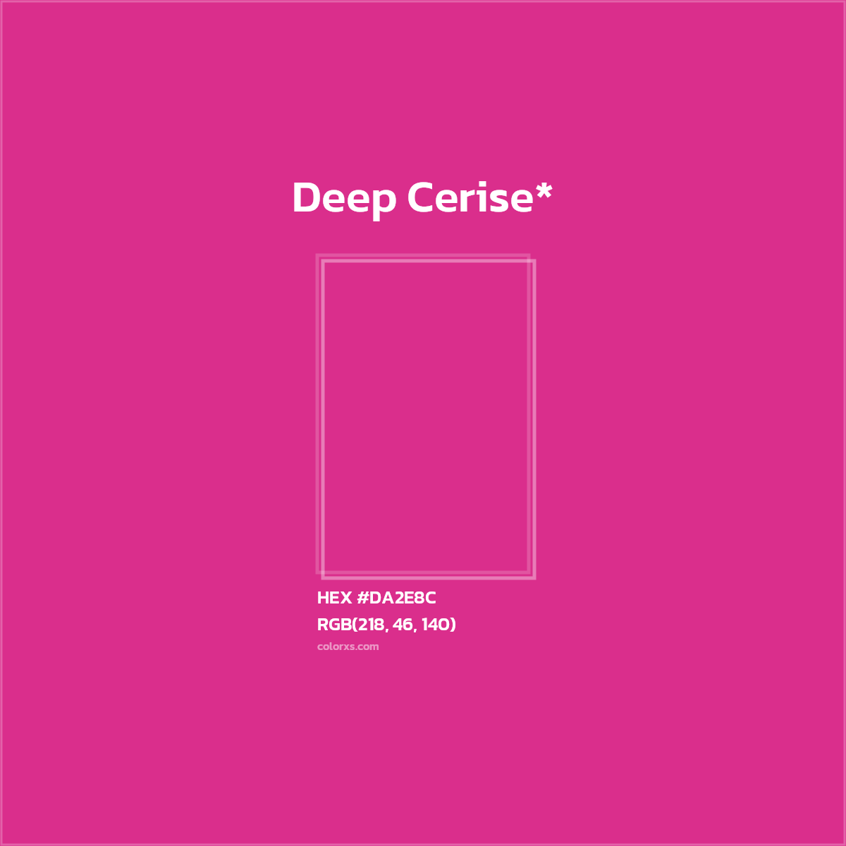 HEX #DA2E8C Color Name, Color Code, Palettes, Similar Paints, Images