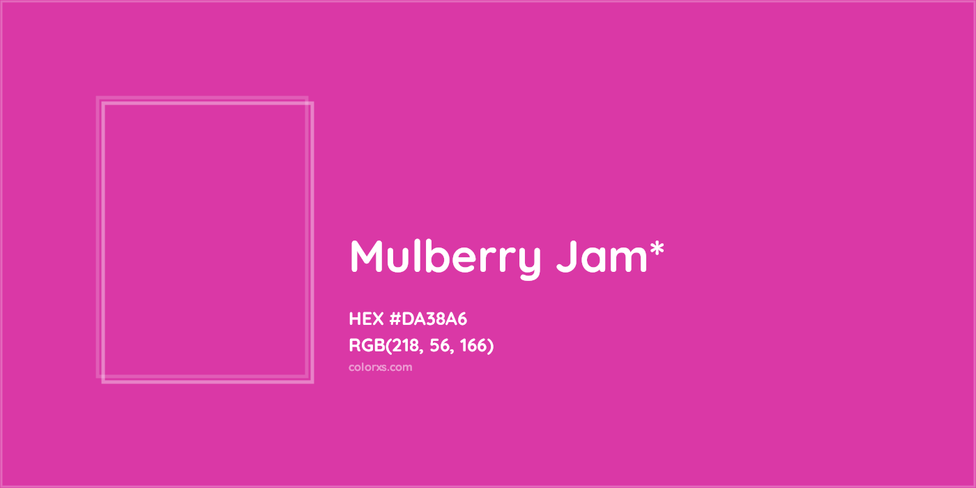 HEX #DA38A6 Color Name, Color Code, Palettes, Similar Paints, Images