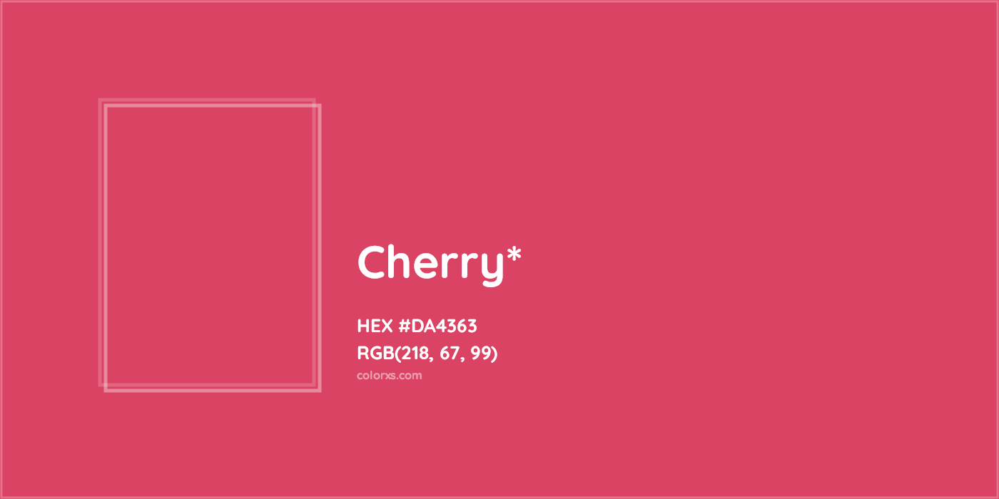 HEX #DA4363 Color Name, Color Code, Palettes, Similar Paints, Images