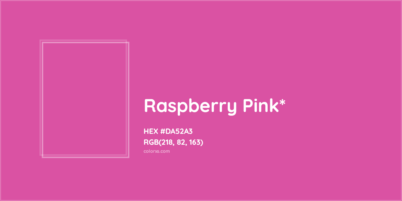 HEX #DA52A3 Color Name, Color Code, Palettes, Similar Paints, Images