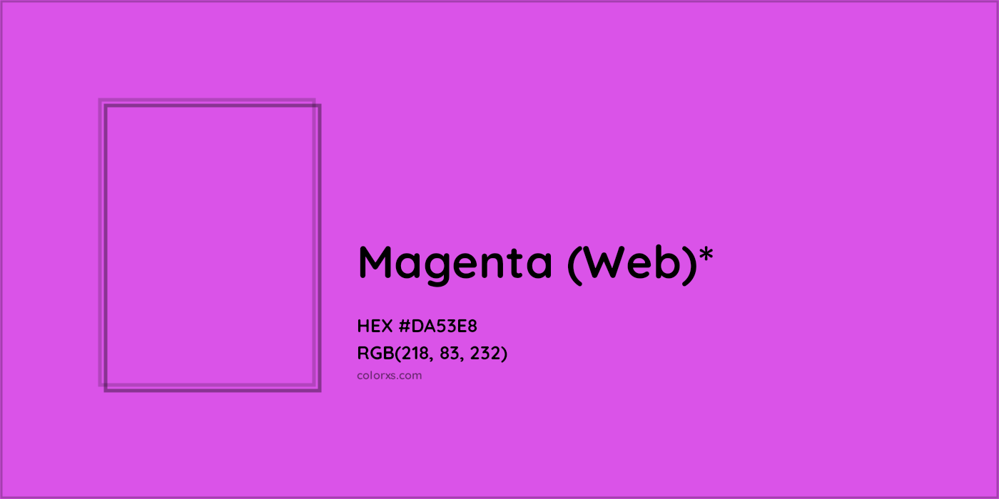 HEX #DA53E8 Color Name, Color Code, Palettes, Similar Paints, Images