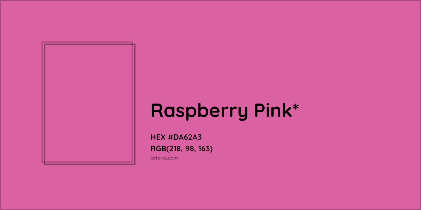 HEX #DA62A3 Color Name, Color Code, Palettes, Similar Paints, Images