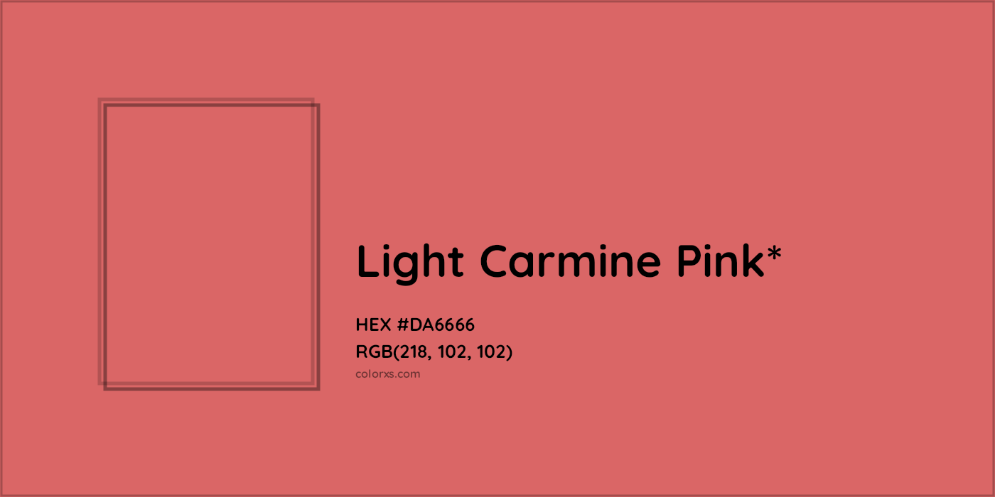 HEX #DA6666 Color Name, Color Code, Palettes, Similar Paints, Images