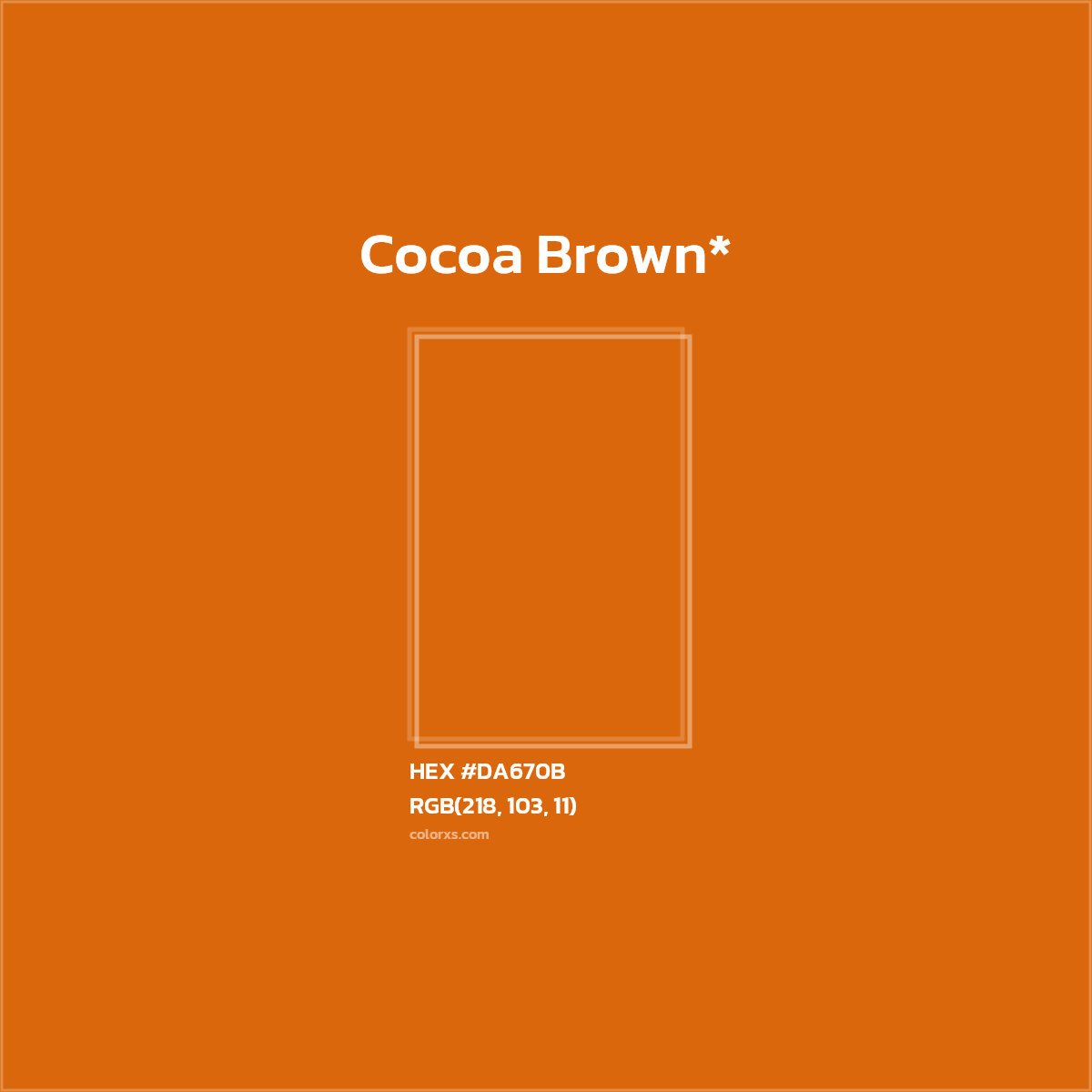 HEX #DA670B Color Name, Color Code, Palettes, Similar Paints, Images