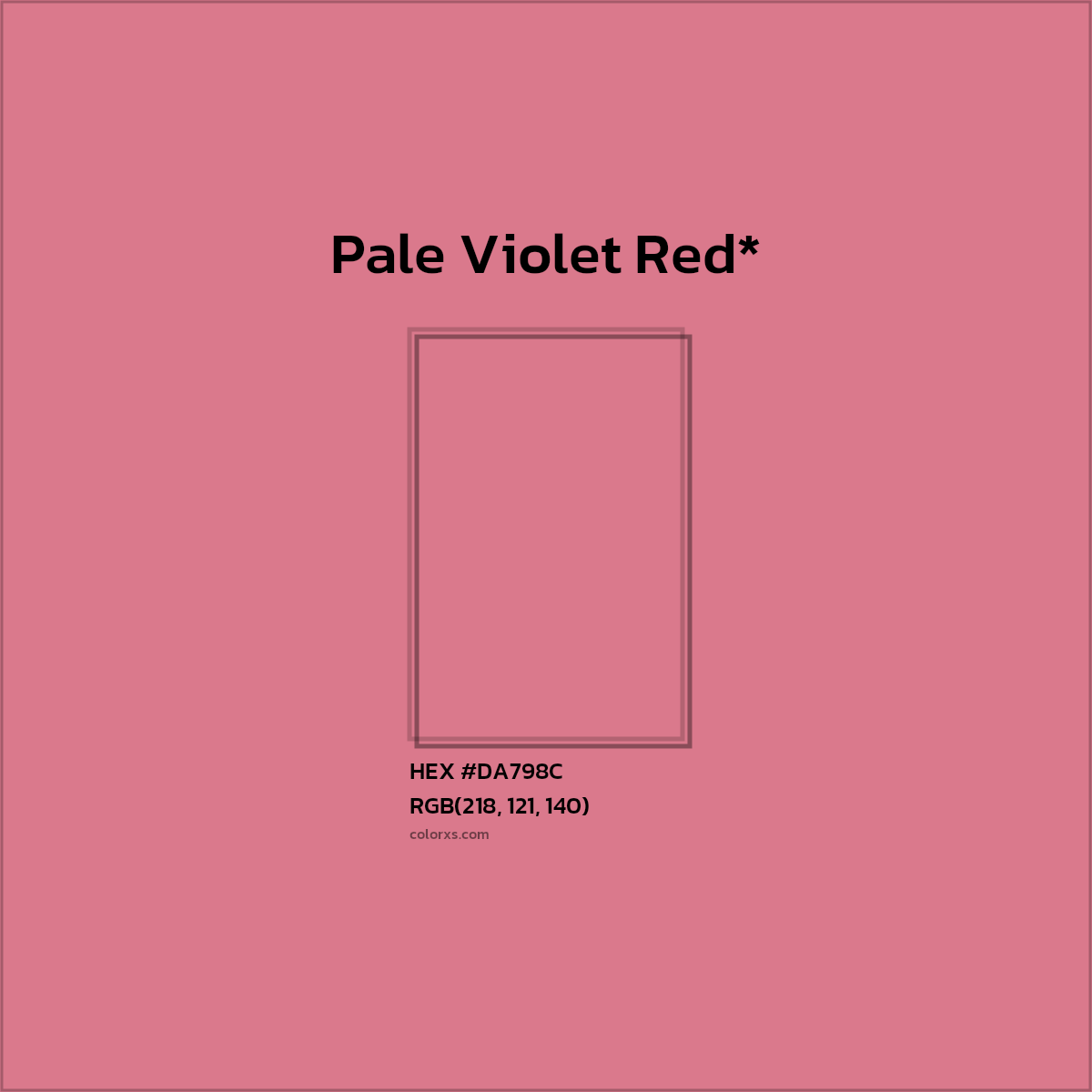 HEX #DA798C Color Name, Color Code, Palettes, Similar Paints, Images