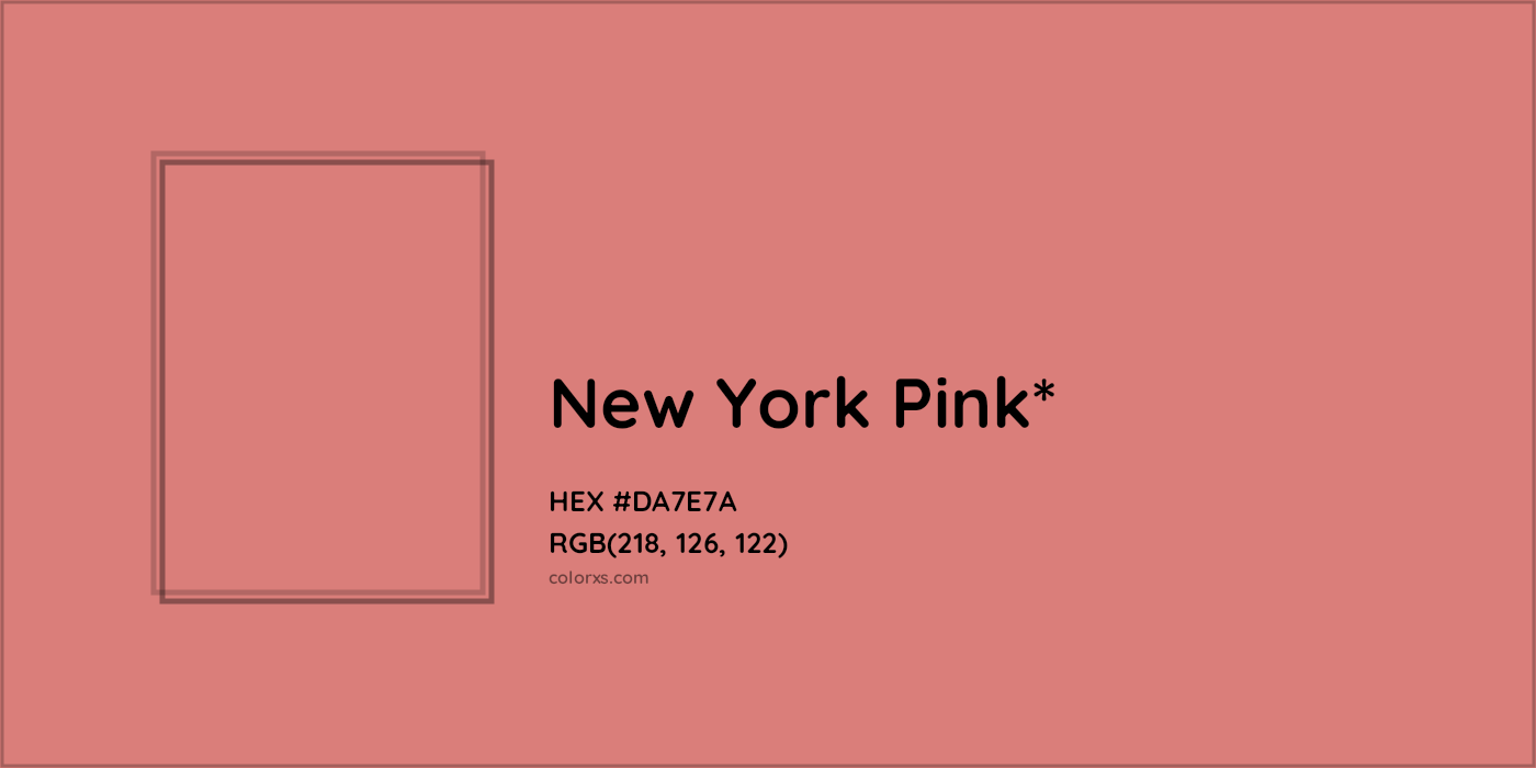 HEX #DA7E7A Color Name, Color Code, Palettes, Similar Paints, Images