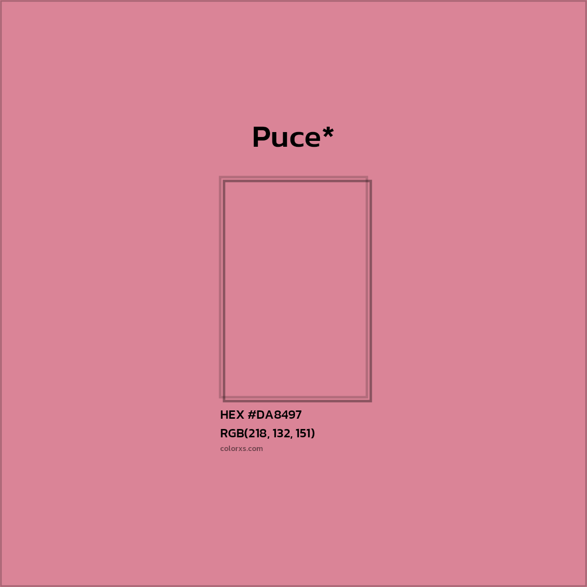 HEX #DA8497 Color Name, Color Code, Palettes, Similar Paints, Images