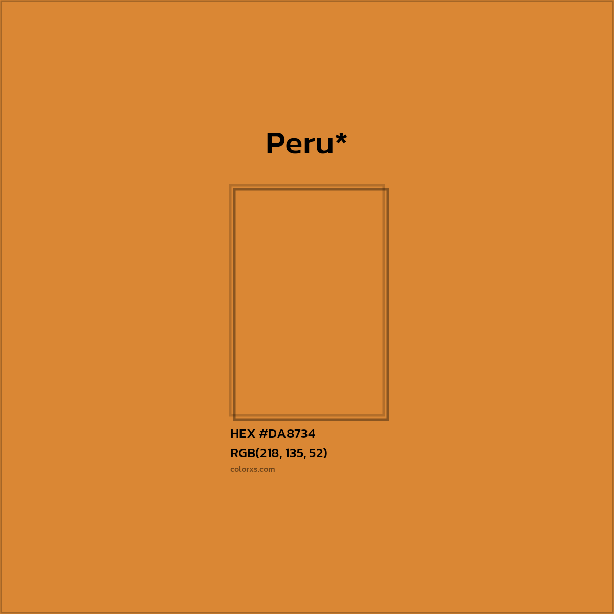 HEX #DA8734 Color Name, Color Code, Palettes, Similar Paints, Images