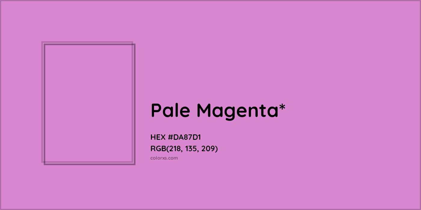 HEX #DA87D1 Color Name, Color Code, Palettes, Similar Paints, Images
