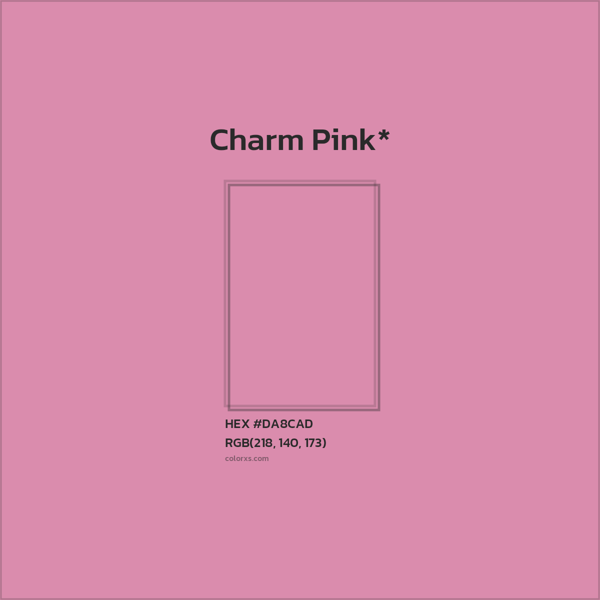 HEX #DA8CAD Color Name, Color Code, Palettes, Similar Paints, Images