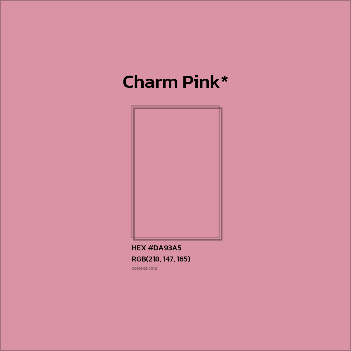 HEX #DA93A5 Color Name, Color Code, Palettes, Similar Paints, Images