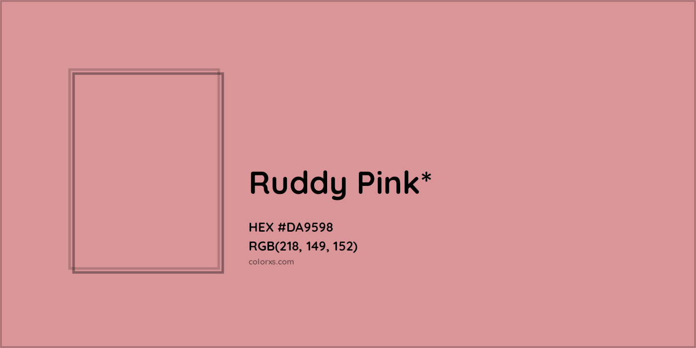 HEX #DA9598 Color Name, Color Code, Palettes, Similar Paints, Images