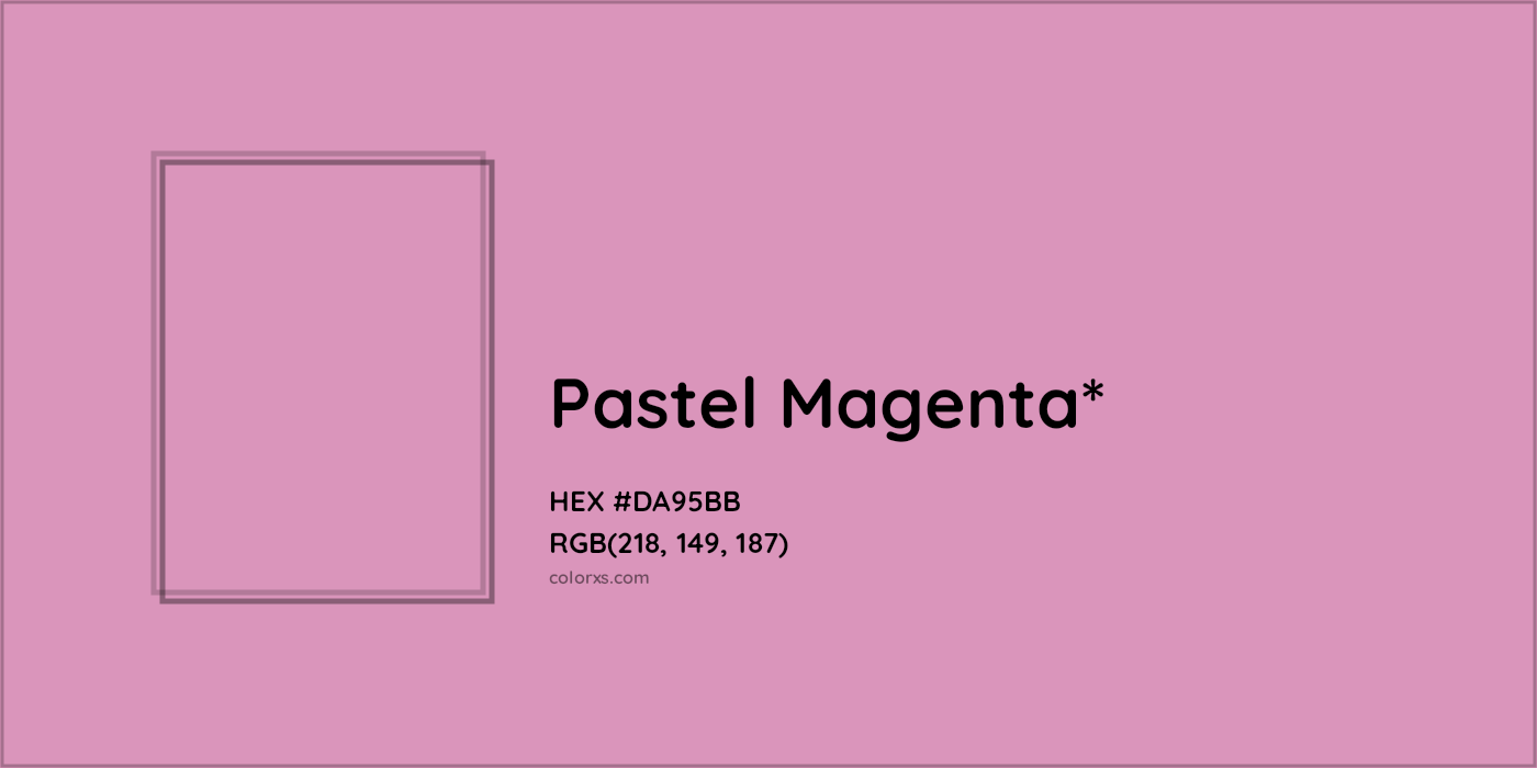 HEX #DA95BB Color Name, Color Code, Palettes, Similar Paints, Images