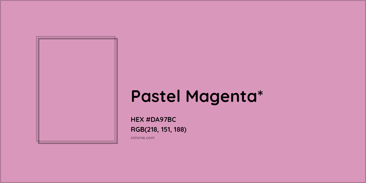 HEX #DA97BC Color Name, Color Code, Palettes, Similar Paints, Images