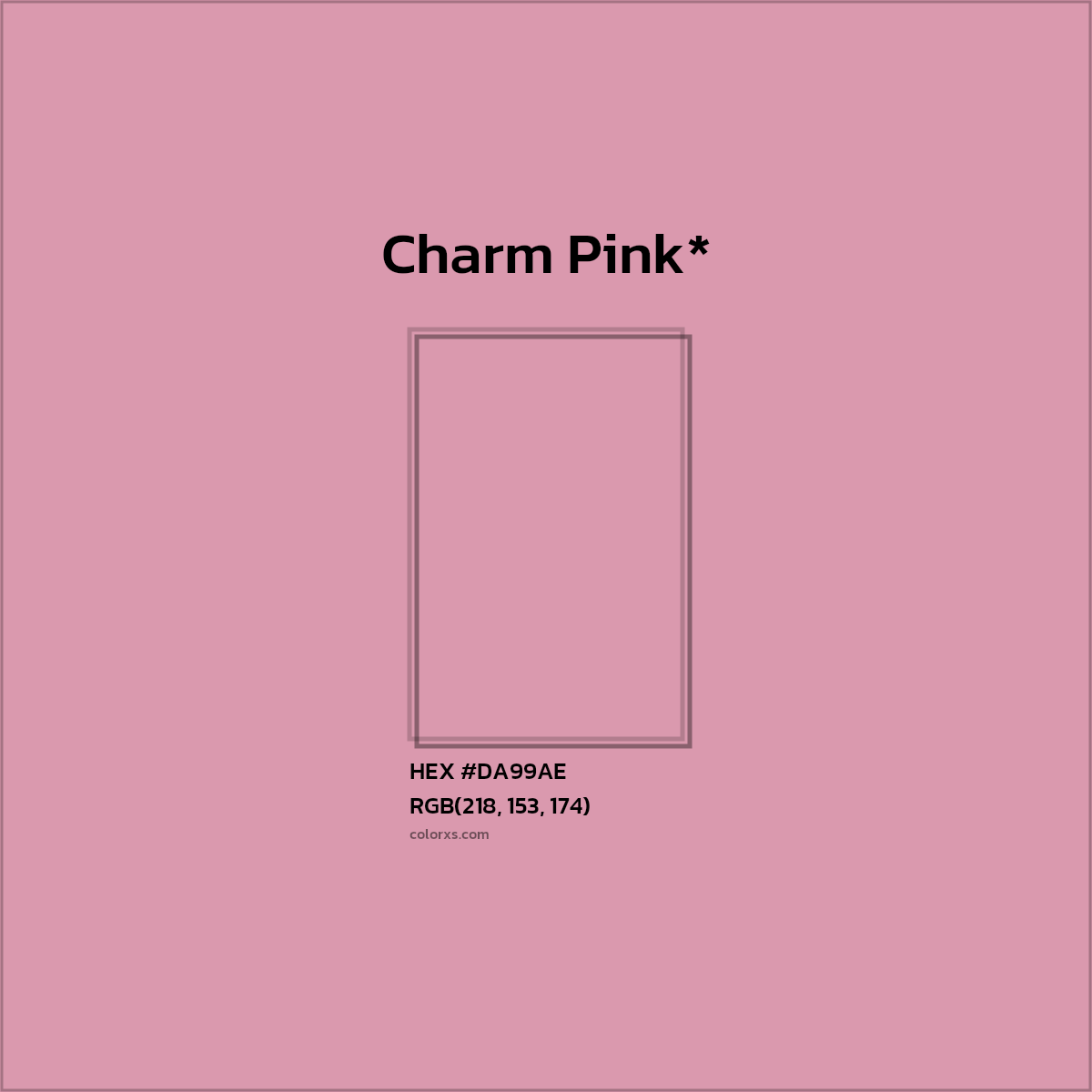 HEX #DA99AE Color Name, Color Code, Palettes, Similar Paints, Images
