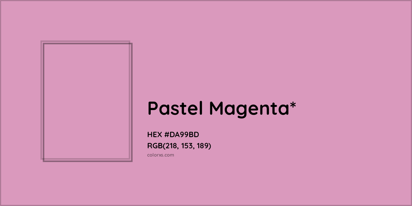 HEX #DA99BD Color Name, Color Code, Palettes, Similar Paints, Images