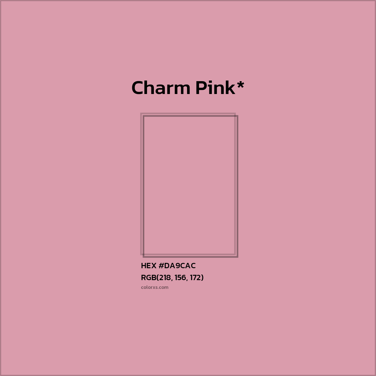 HEX #DA9CAC Color Name, Color Code, Palettes, Similar Paints, Images