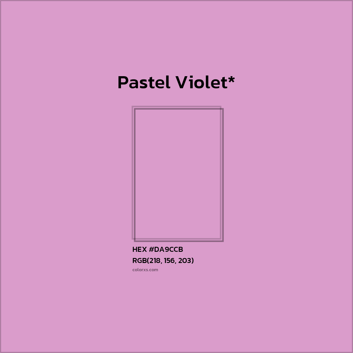 HEX #DA9CCB Color Name, Color Code, Palettes, Similar Paints, Images