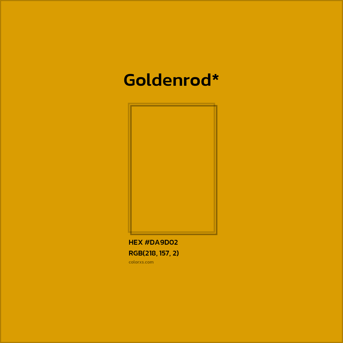 HEX #DA9D02 Color Name, Color Code, Palettes, Similar Paints, Images