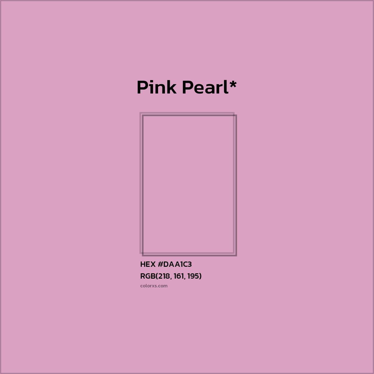 HEX #DAA1C3 Color Name, Color Code, Palettes, Similar Paints, Images