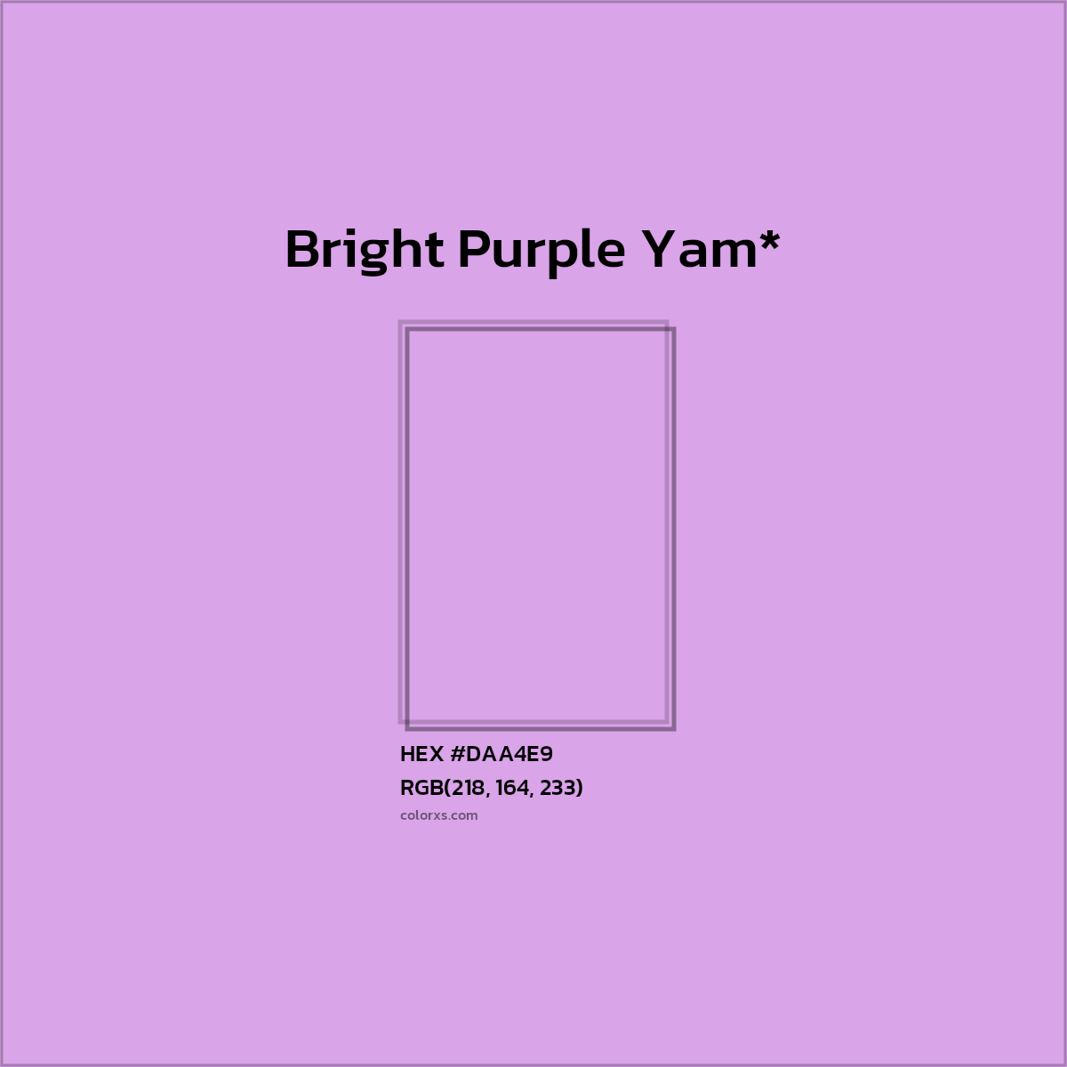 HEX #DAA4E9 Color Name, Color Code, Palettes, Similar Paints, Images