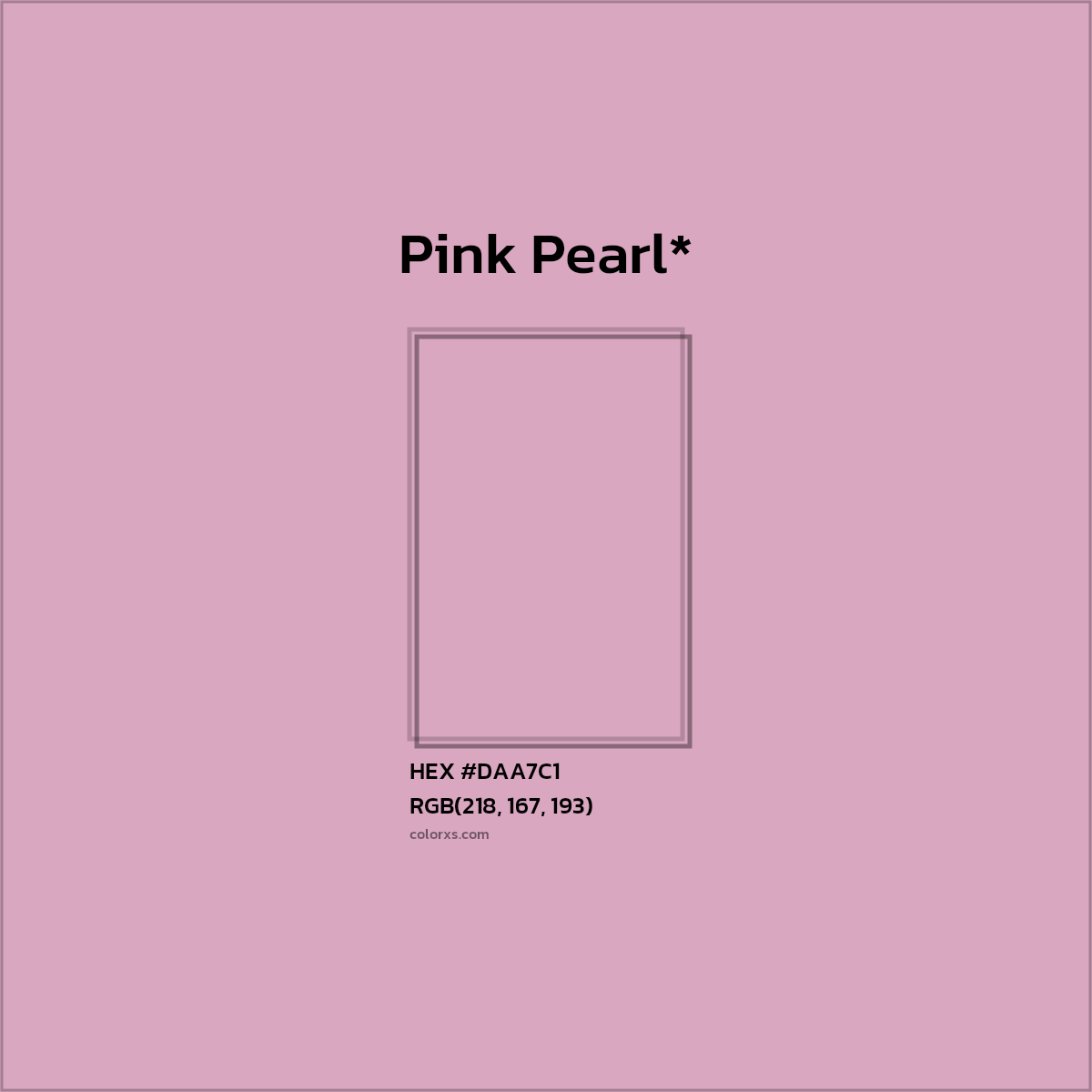 HEX #DAA7C1 Color Name, Color Code, Palettes, Similar Paints, Images