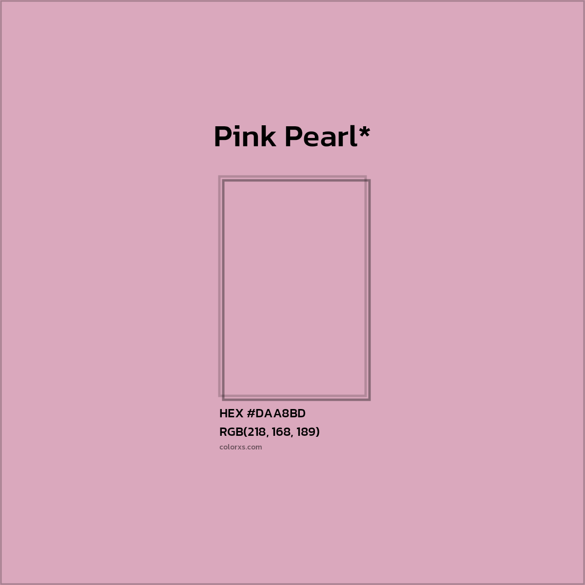 HEX #DAA8BD Color Name, Color Code, Palettes, Similar Paints, Images