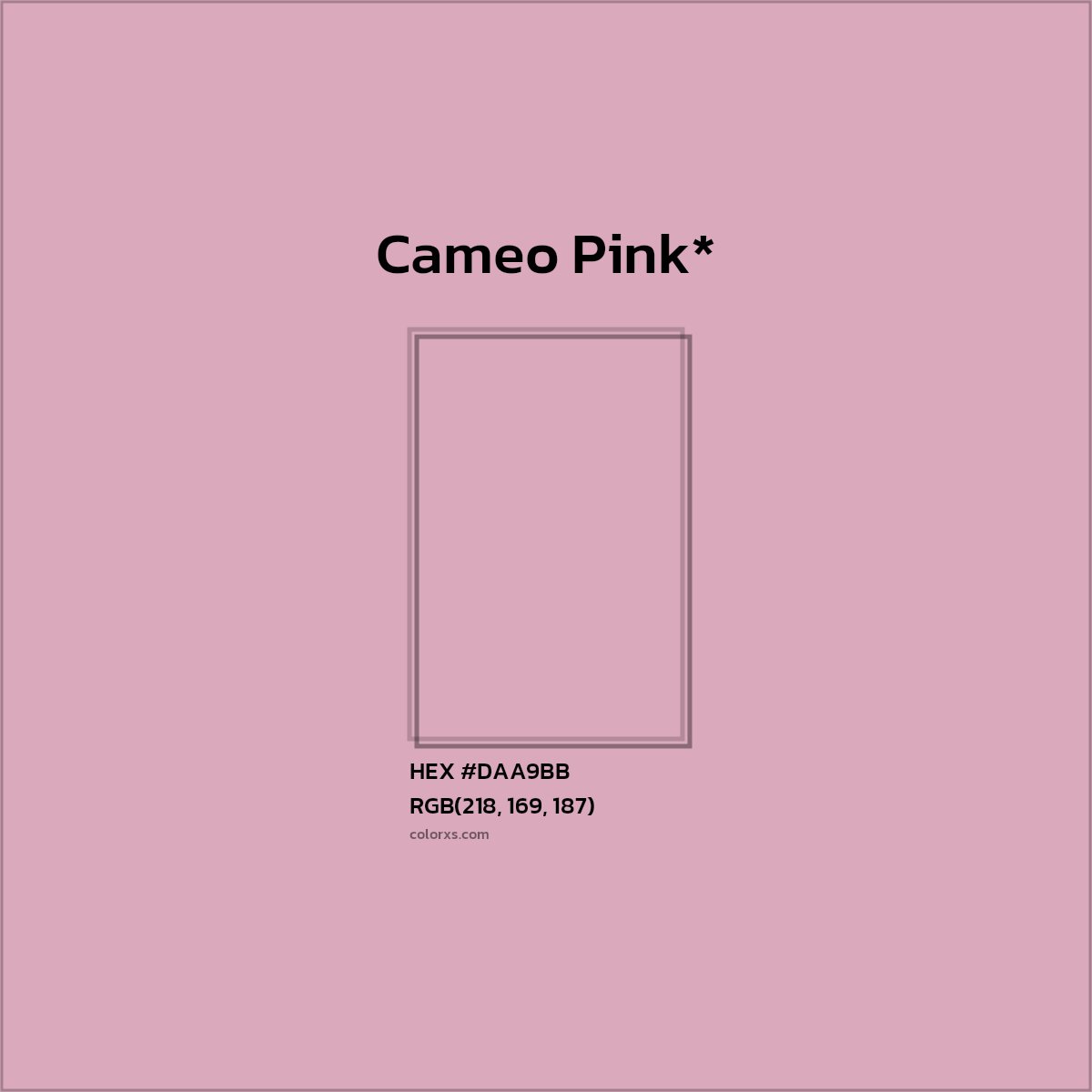 HEX #DAA9BB Color Name, Color Code, Palettes, Similar Paints, Images