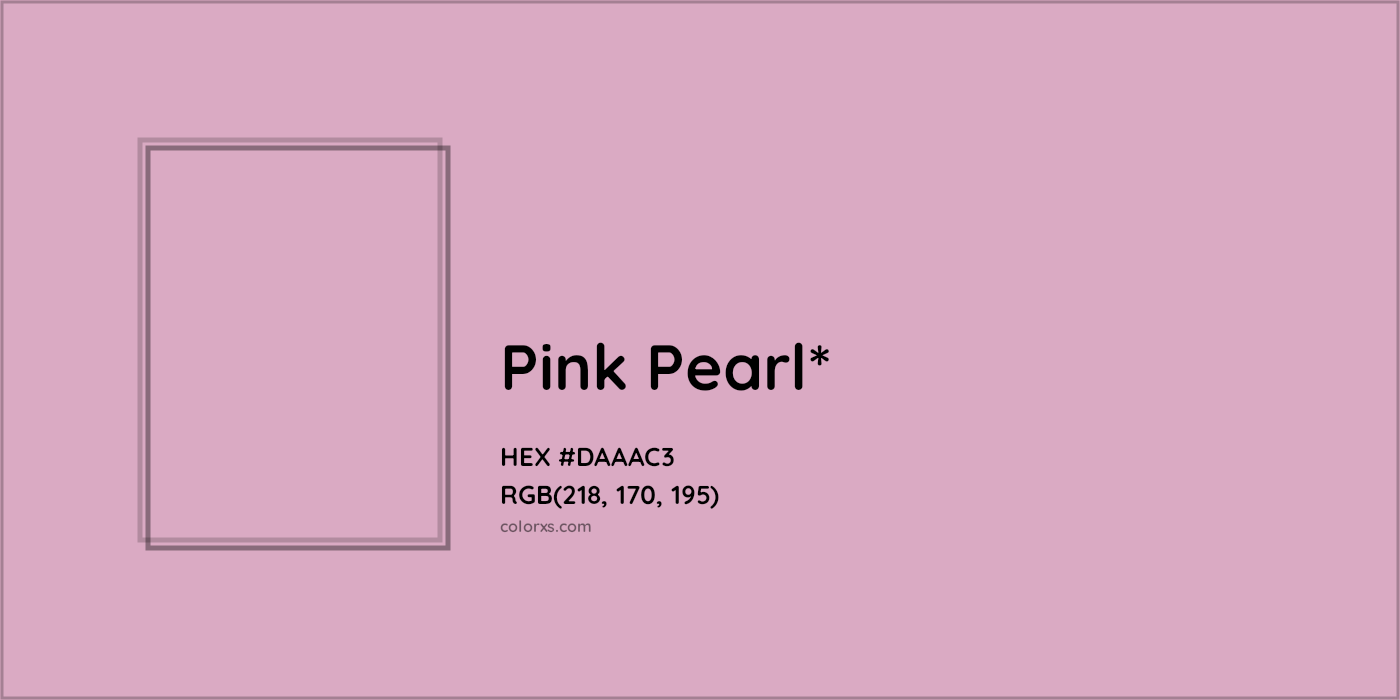 HEX #DAAAC3 Color Name, Color Code, Palettes, Similar Paints, Images