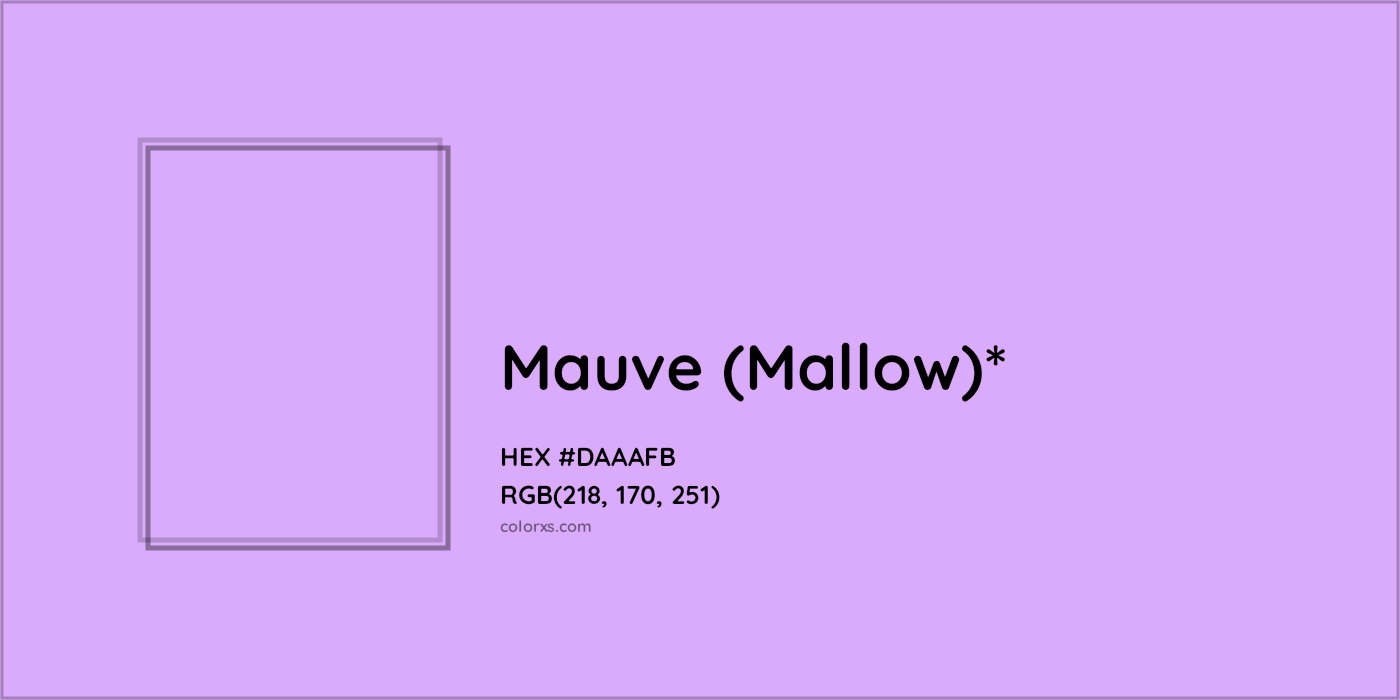 HEX #DAAAFB Color Name, Color Code, Palettes, Similar Paints, Images