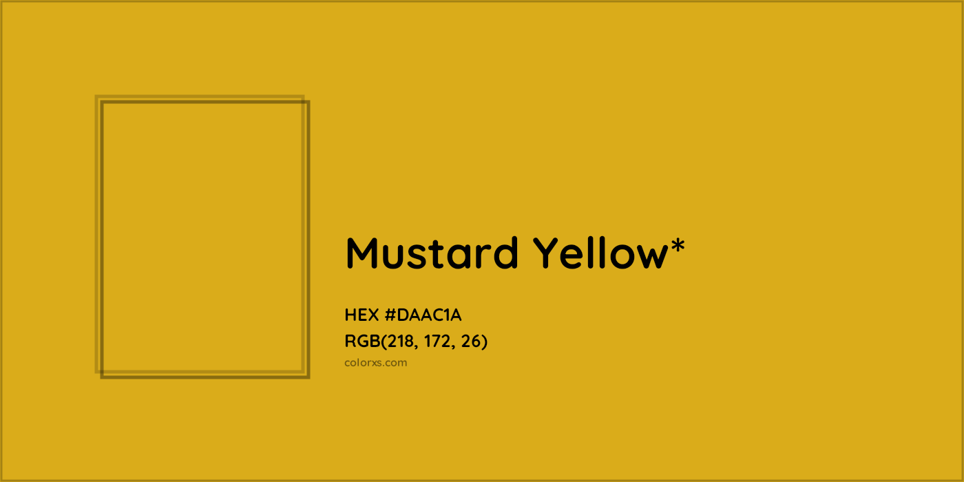 HEX #DAAC1A Color Name, Color Code, Palettes, Similar Paints, Images