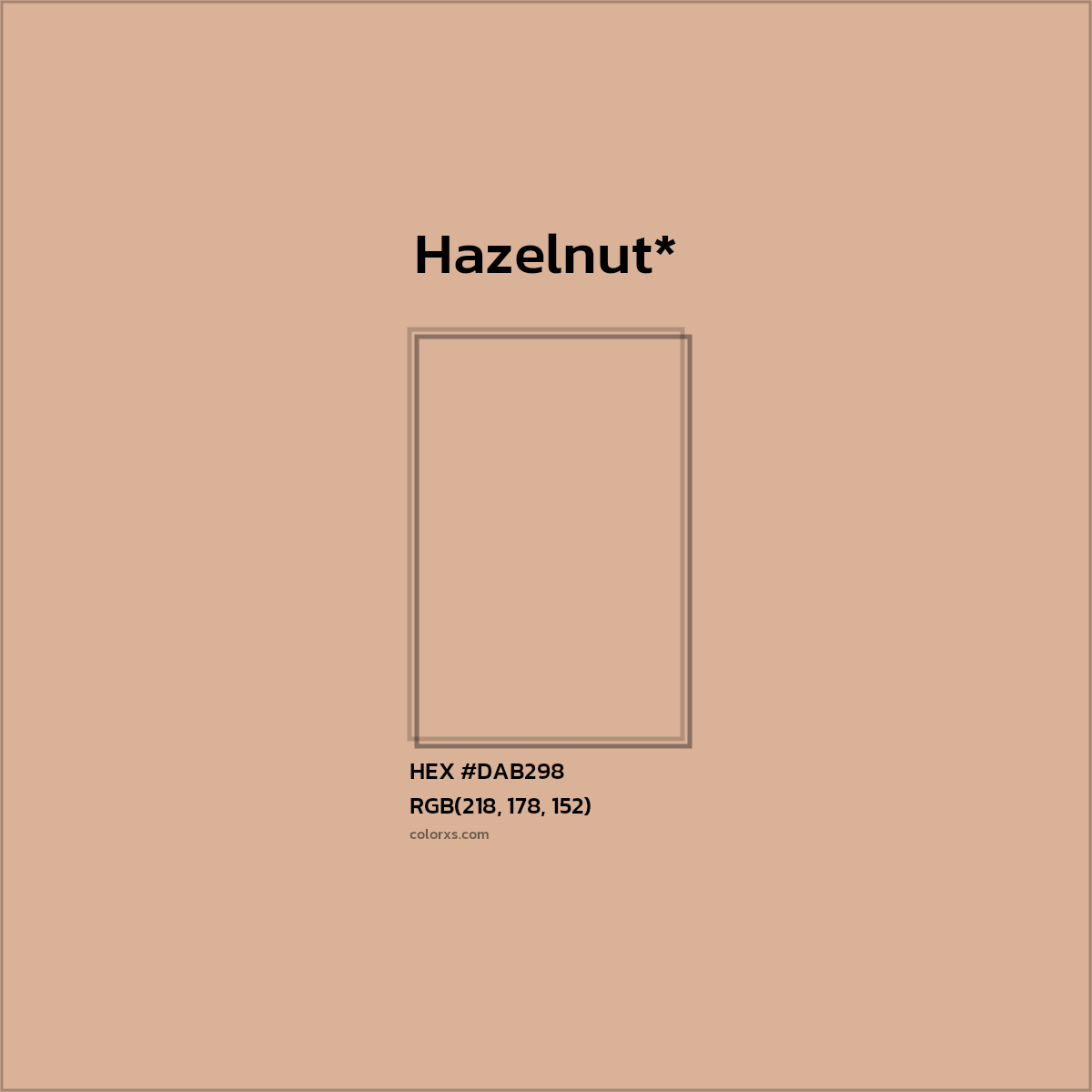 HEX #DAB298 Color Name, Color Code, Palettes, Similar Paints, Images
