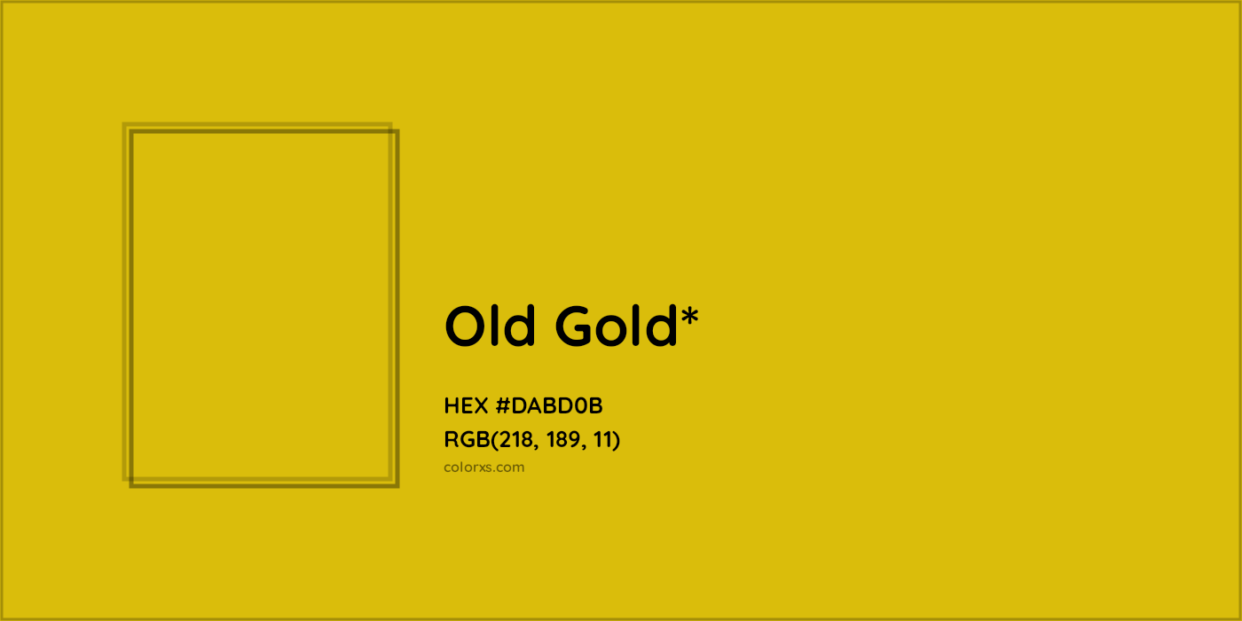 HEX #DABD0B Color Name, Color Code, Palettes, Similar Paints, Images
