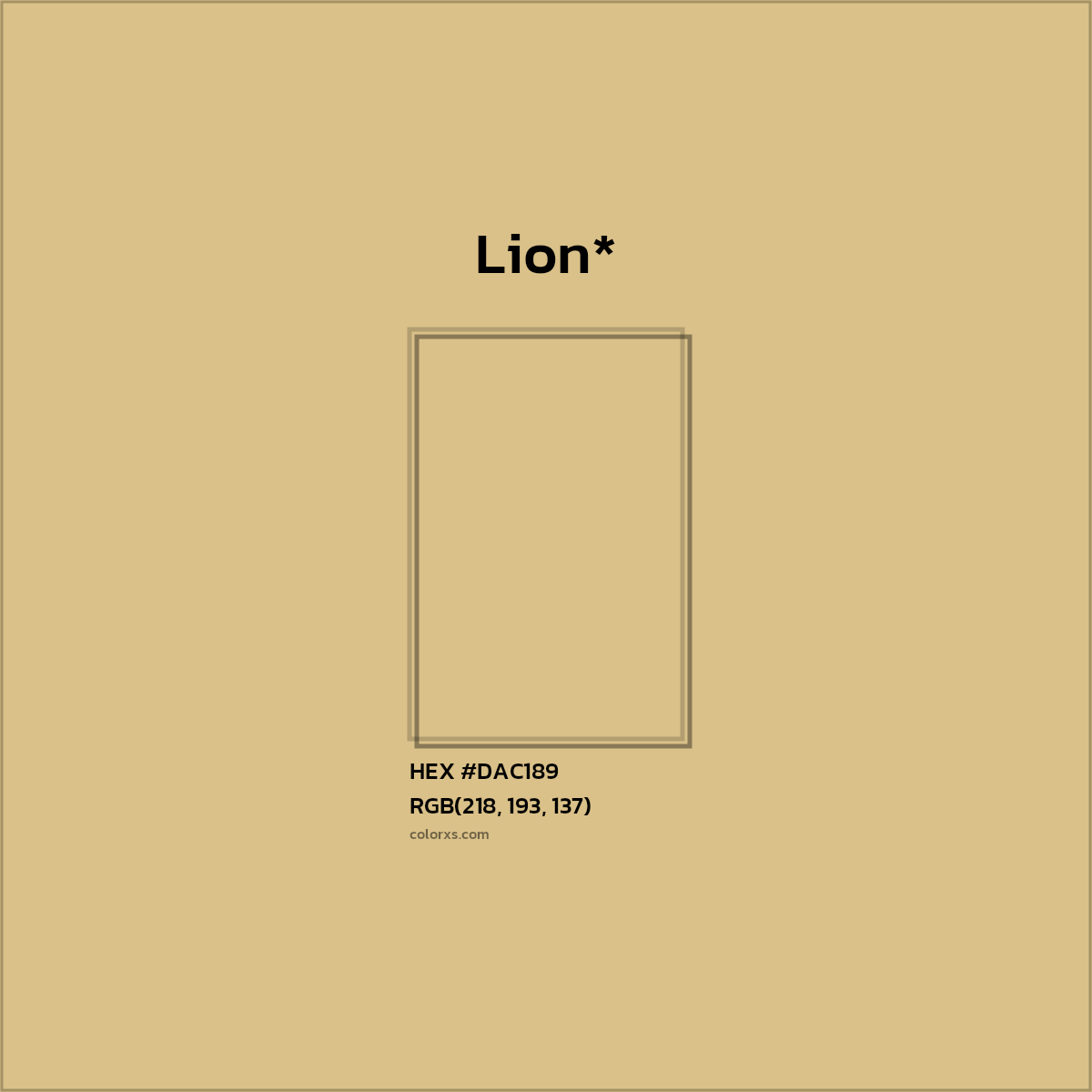 HEX #DAC189 Color Name, Color Code, Palettes, Similar Paints, Images