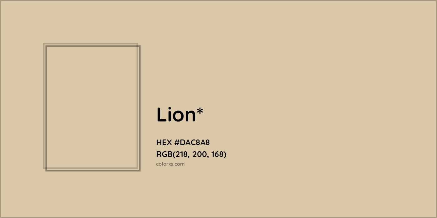 HEX #DAC8A8 Color Name, Color Code, Palettes, Similar Paints, Images