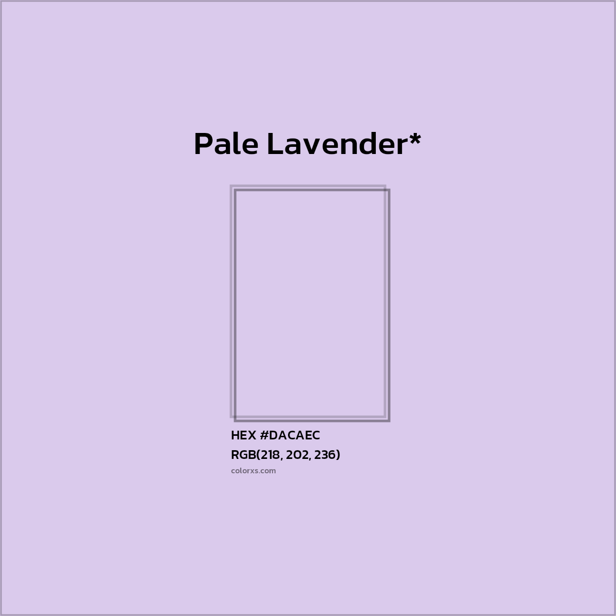 HEX #DACAEC Color Name, Color Code, Palettes, Similar Paints, Images