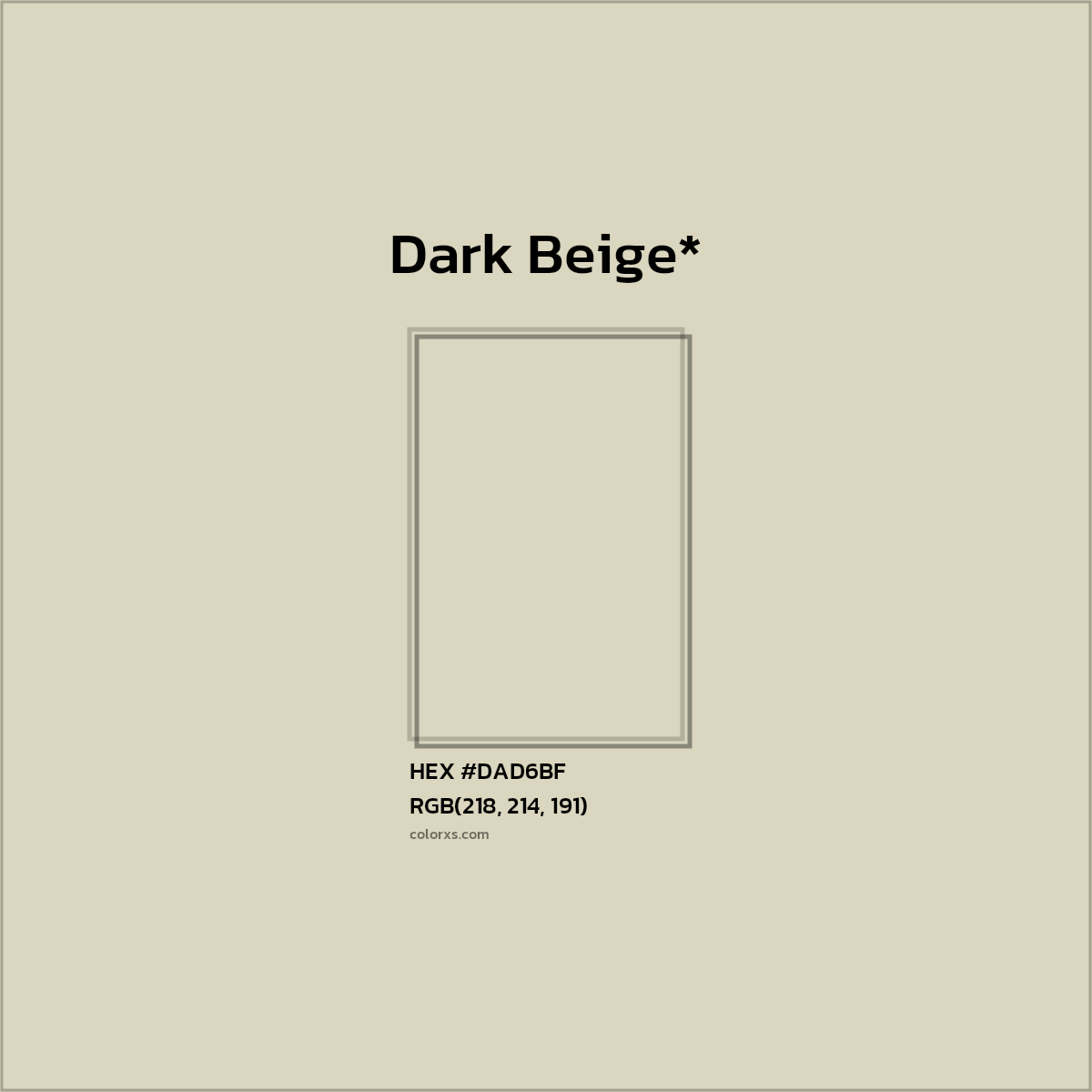 HEX #DAD6BF Color Name, Color Code, Palettes, Similar Paints, Images
