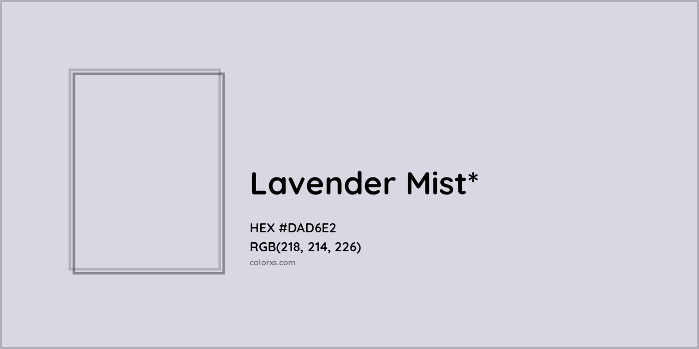 HEX #DAD6E2 Color Name, Color Code, Palettes, Similar Paints, Images