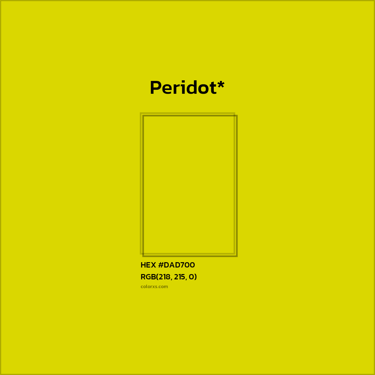 HEX #DAD700 Color Name, Color Code, Palettes, Similar Paints, Images