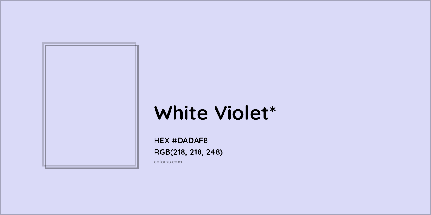 HEX #DADAF8 Color Name, Color Code, Palettes, Similar Paints, Images