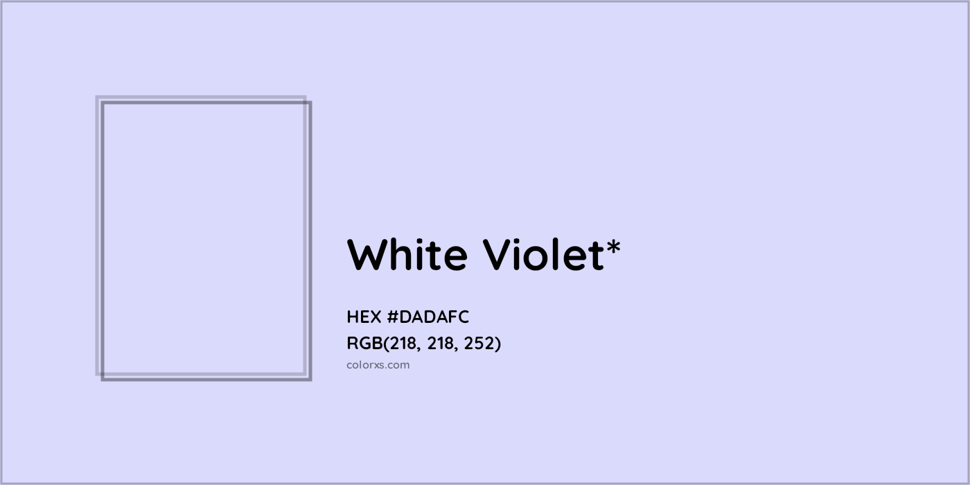 HEX #DADAFC Color Name, Color Code, Palettes, Similar Paints, Images