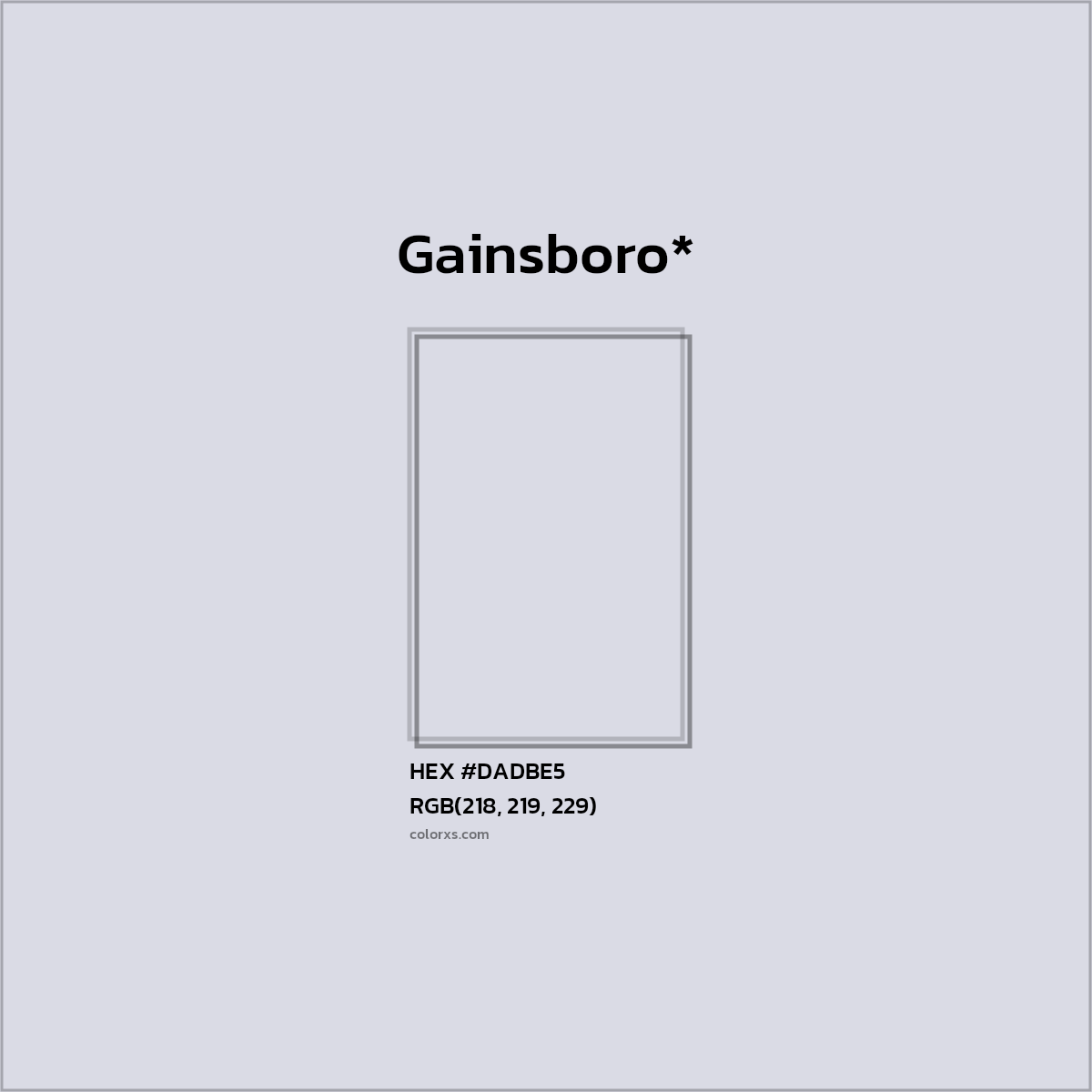 HEX #DADBE5 Color Name, Color Code, Palettes, Similar Paints, Images
