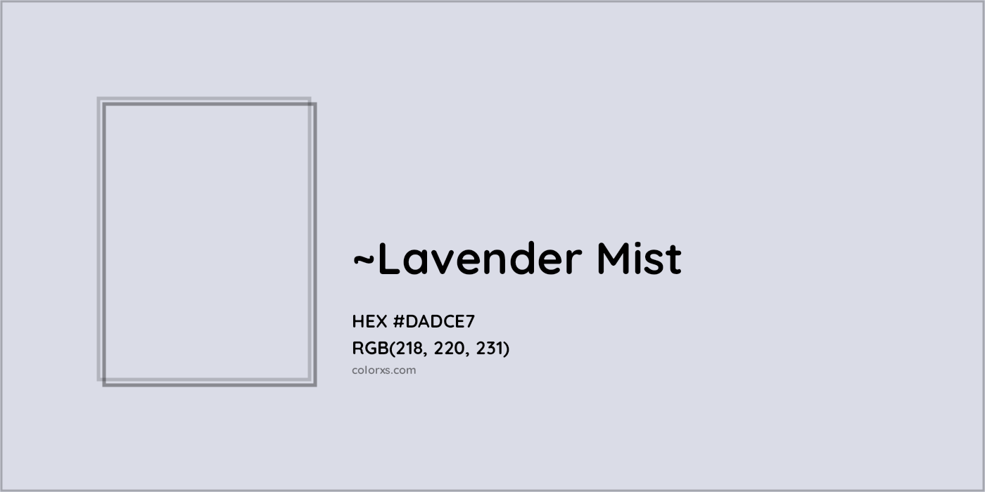 HEX #DADCE7 Color Name, Color Code, Palettes, Similar Paints, Images